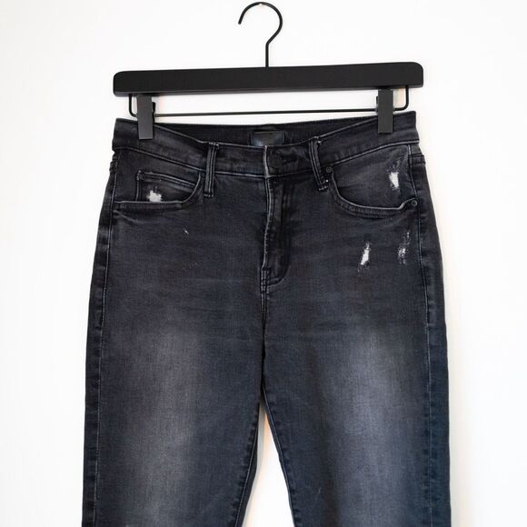 Mother Denim The Rascal Ankle Snippet Gray Jeans Stealing Shadows Size 26 - Picture 3 of 9